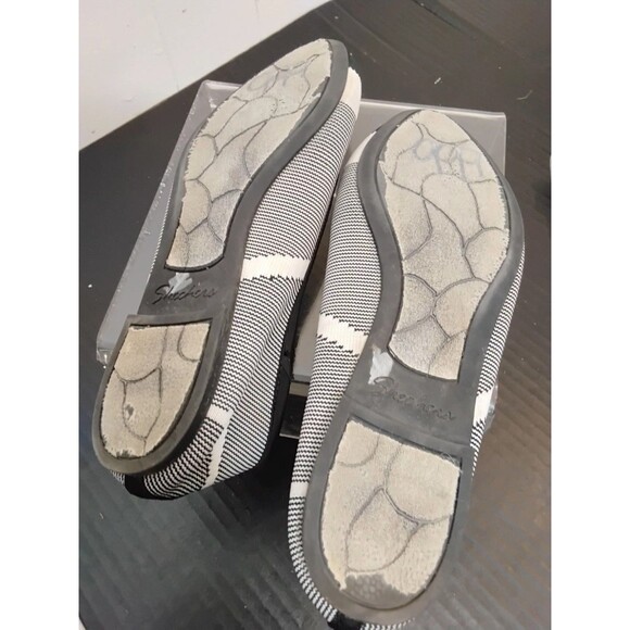 Skechers Air Cooled Memory Foam Black/Wht Woven Women's Slip On Shoes 10 EU 40 - Picture 6 of 6